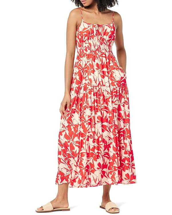 The Drop Women's Tavia Tie-Front Tiered Maxi Dress | Amazon (US)