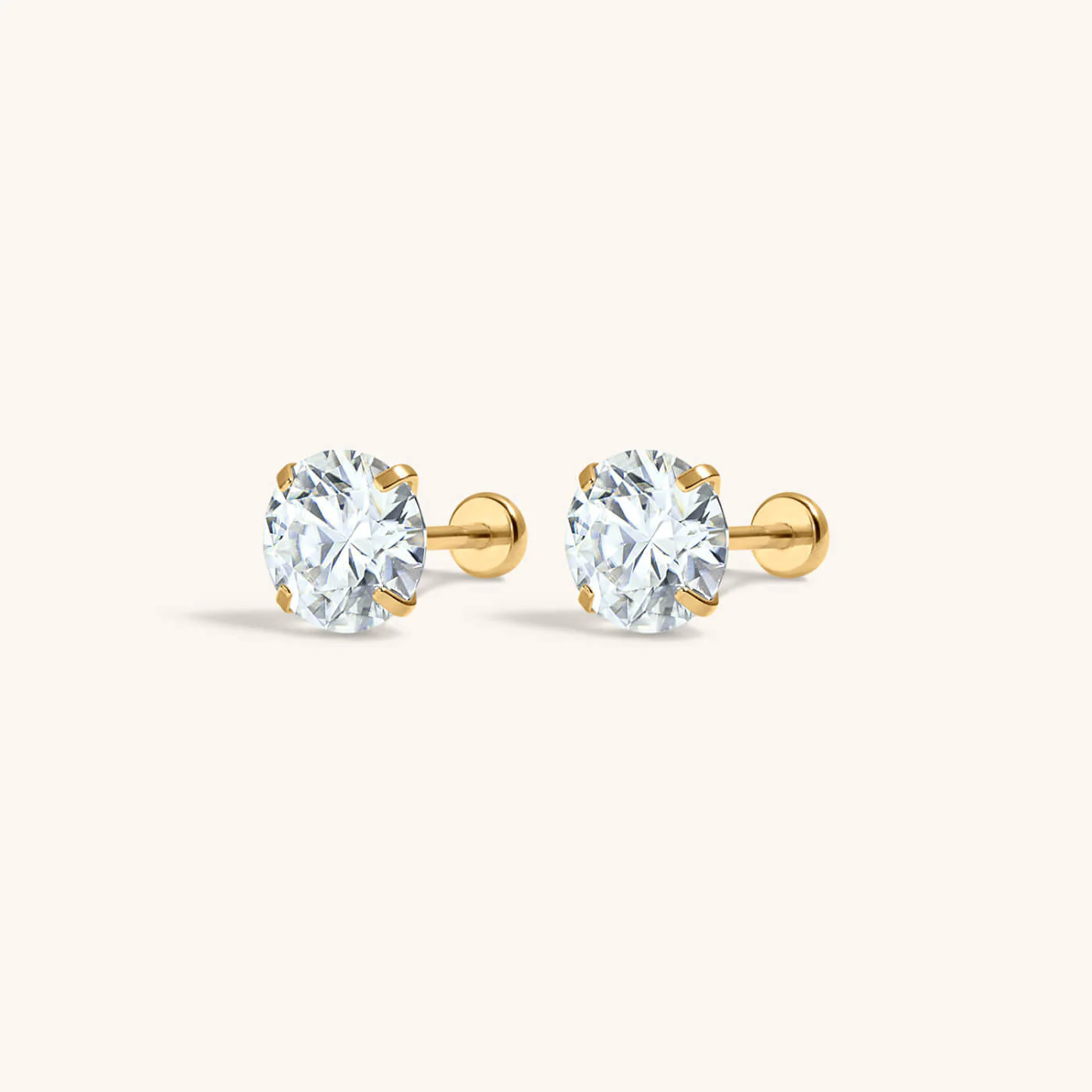 Celestial Crystal Nap Earrings - Gold / 6mm | Maison Miru