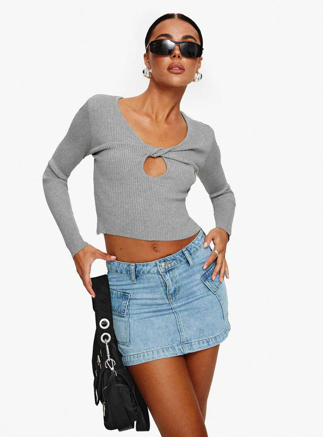 Zakai Cargo Denim Mini Skirt Green | Princess Polly US