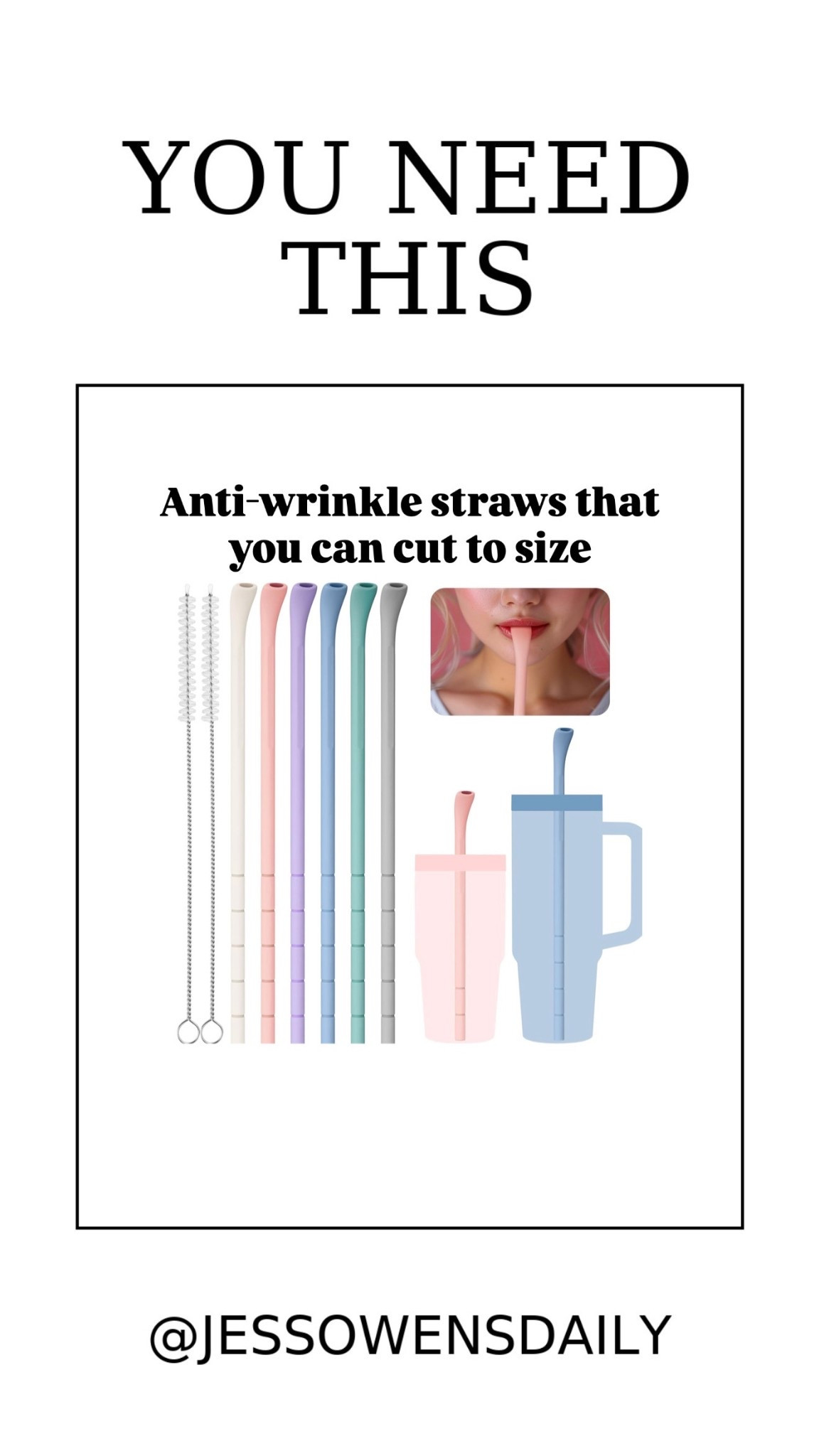 Anti-wrinkle straws that you can cut to any size!! I love these for my Stanley's. 

#LTKOver40 #LTKGiftGuide #LTKHoliday