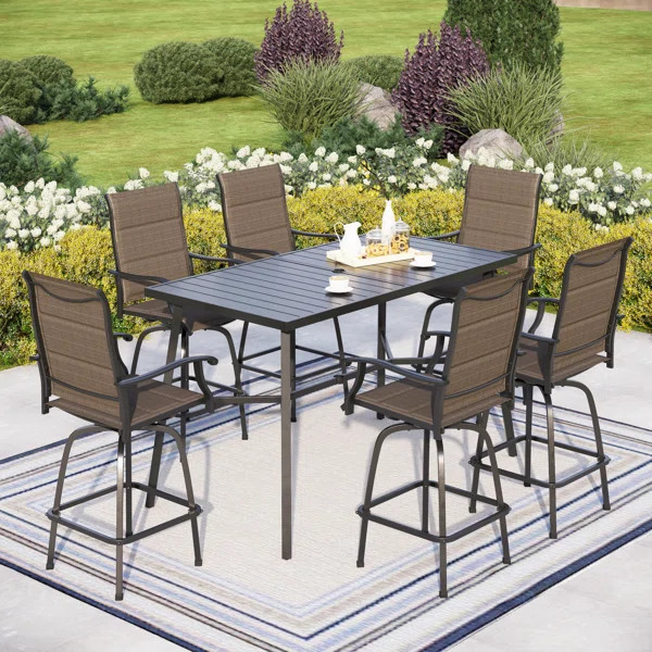 Alyne 6 - Person Rectangular Outdoor Dining Set | Wayfair North America