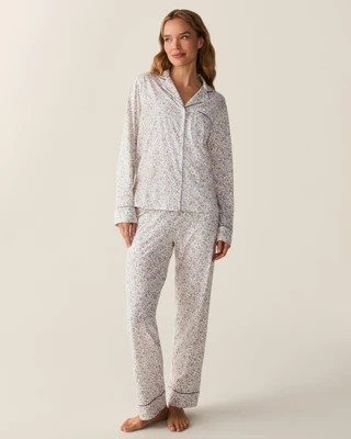 Women's Pima Pajama Set in Meadow Bloom XL | Petite Plume