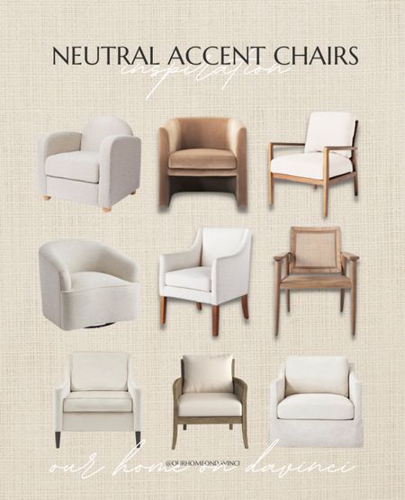 Neutral accent chairs, arm chairs, accent chairs, cute chairs, living room decor

#LTKstyletip #LTKhome