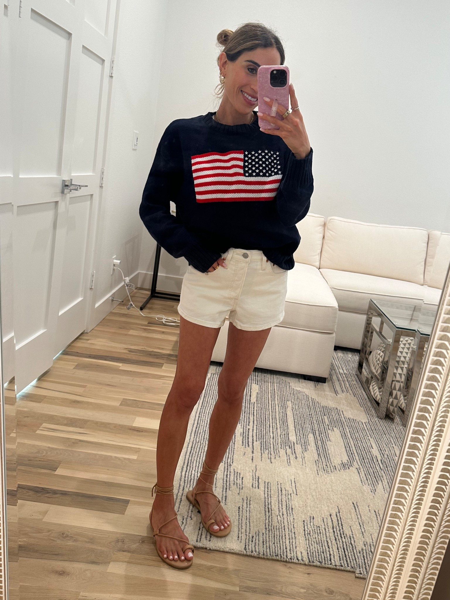 Spring outfit idea love these off white denim shorts not too long or short size 24 and come in a ton of washes 

#LTKspringtrends #LTKPetite #LTKSpringSale