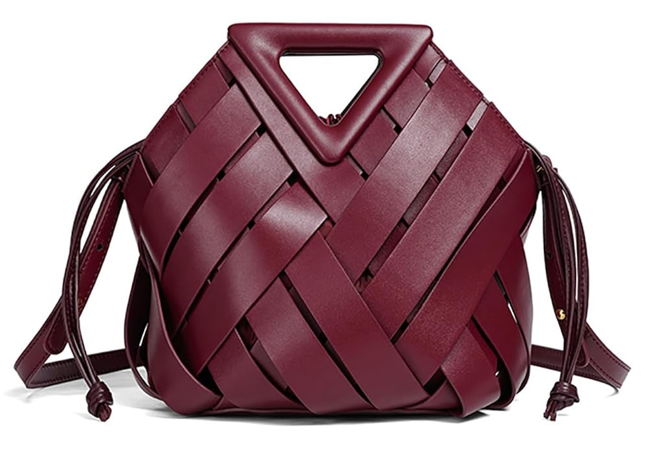 Vegan Leather Clutch Purses for Women Woven Small Crossbody Shoulder Bag Cute Top Handle Handbags... | Amazon (US)