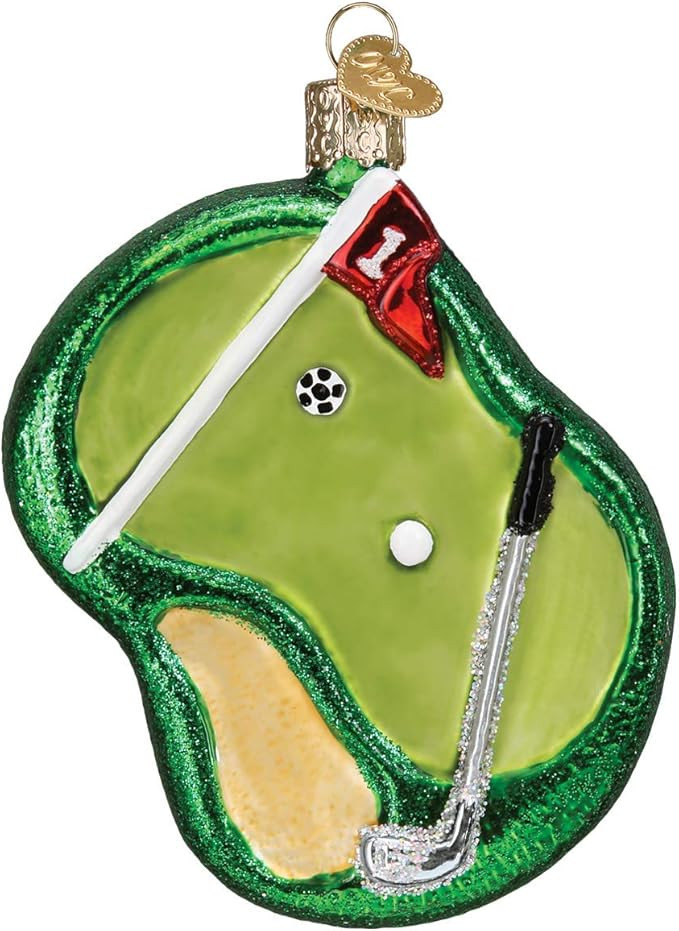 Old World Christmas Putting Green Glass Ornament Free Box 44156 New | Amazon (US)