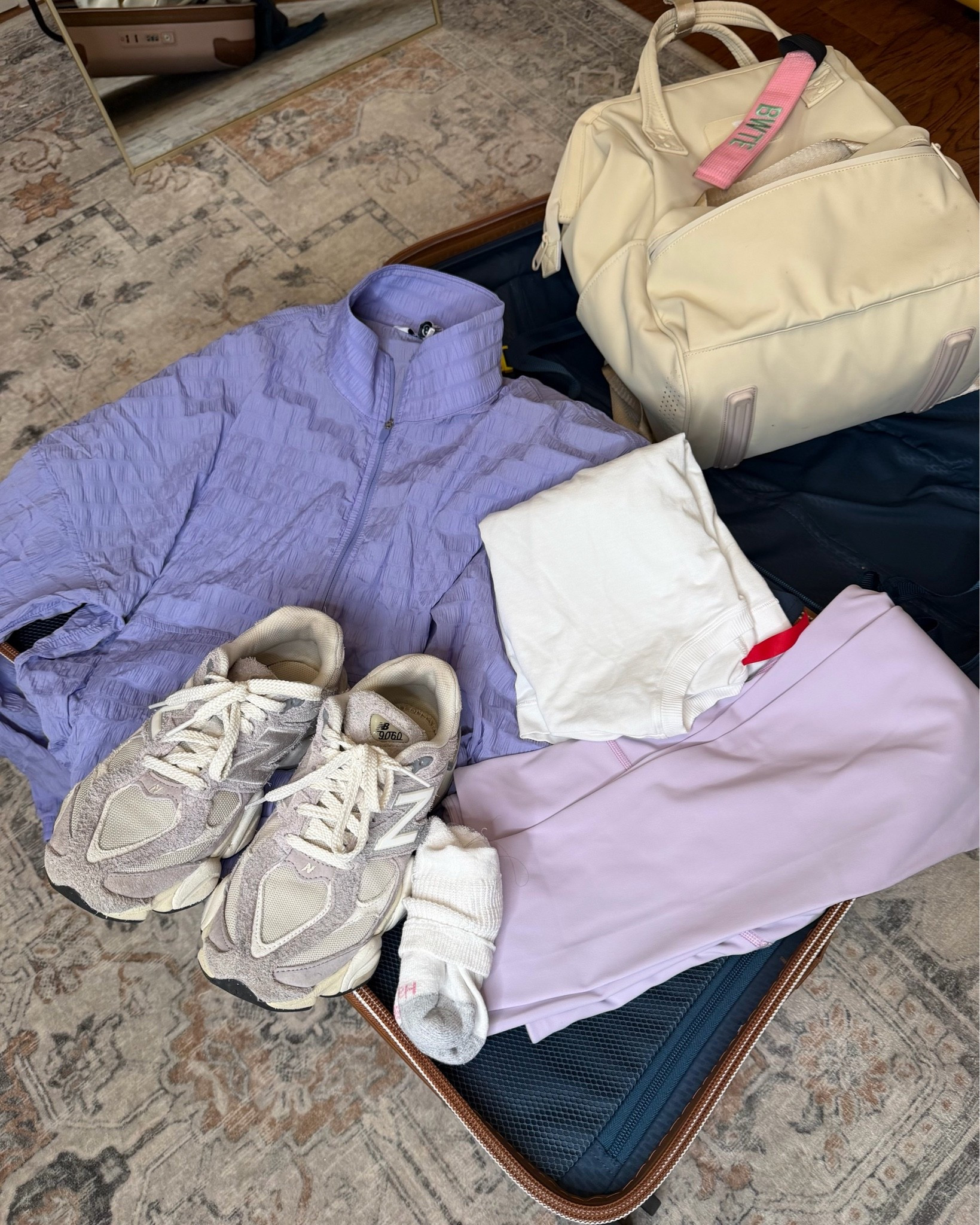 Spanx coffee run outfit! Medium in leggings, small in top and jacket! Sneakers run TTS

#LTKActive #LTKootd