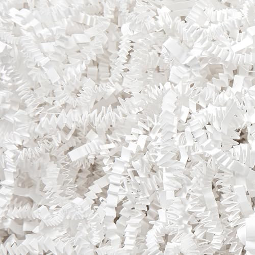 Mefleet 1 LB Crinkle Cut Paper Shred Filler White Crinkle Shredded Paper for Gift Box - Gift Basket Bag Filler - Grass Cushion Stuffing for Christmas Holiday Packaging Wrapping | Amazon (US)