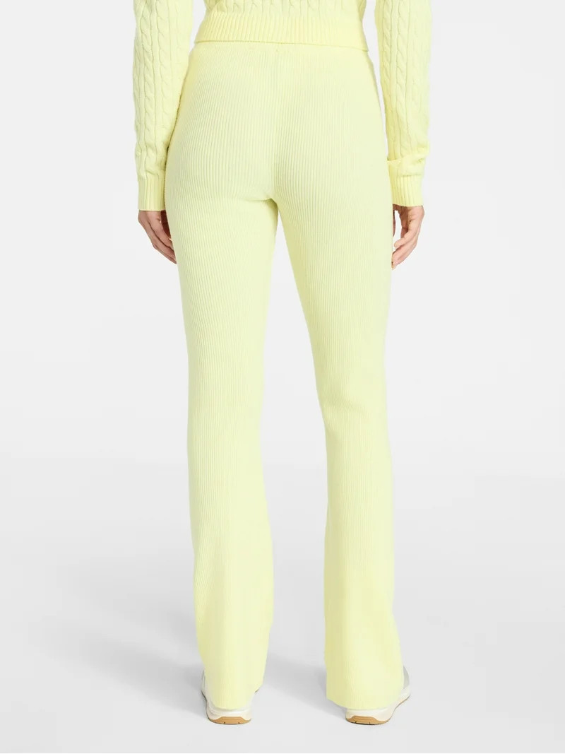No Boundaries Ribbed Flare Pants, 30.5'' Inseam, Women's XXS-XXL | Walmart (US)