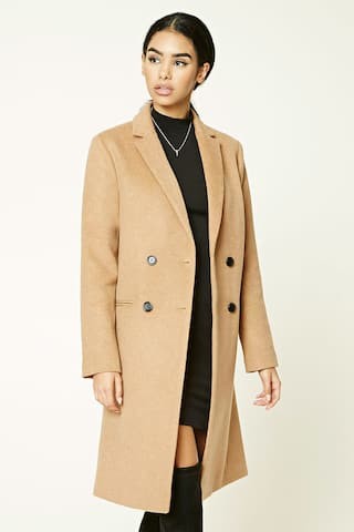 Double-Breasted Wool Blend Coat | Forever 21 EU