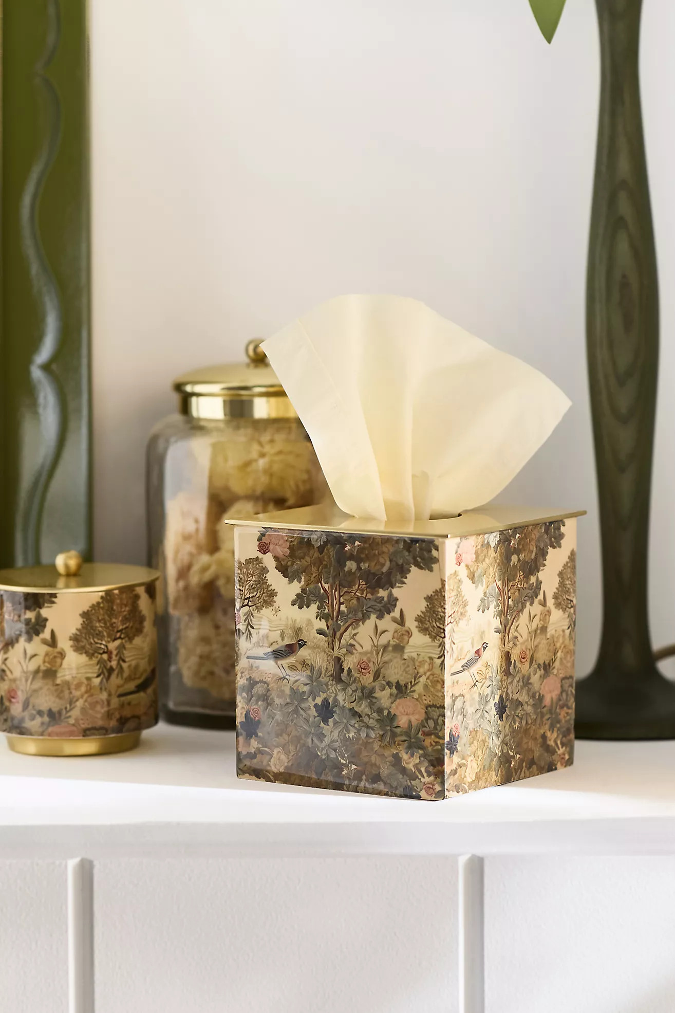 Mckay Patterned Metal Tissue Box Cover | Anthropologie (US)