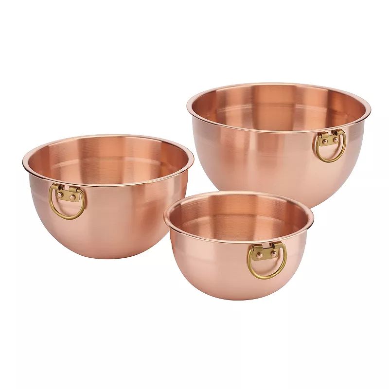 Cuisinart 3-pc. Copper Mixing Bowl Set, Orange, 3 Piece | Kohl's