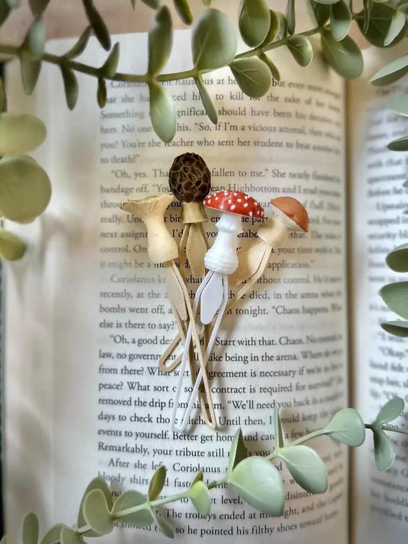 Mini Mushroom Bookmarks: Forest Home Decor, Gift for Reader - Etsy | Etsy (US)