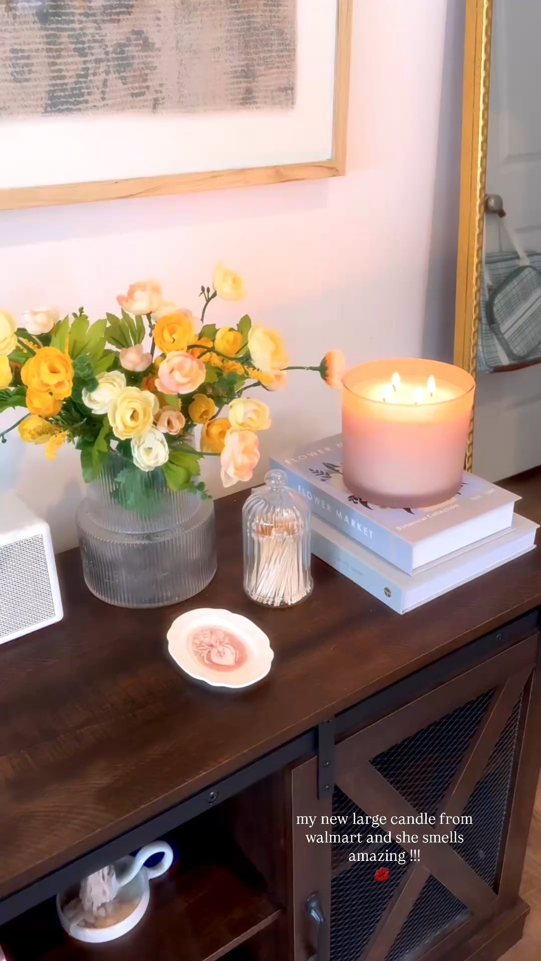 this candle smells amazing and it’s from WALMART!! ✨🌷

#LTKdayinmylife #LTKSpringSale #LTKHome