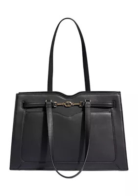 Sam Edelman Loraine Leather Box Tote Bag, Black | Belk