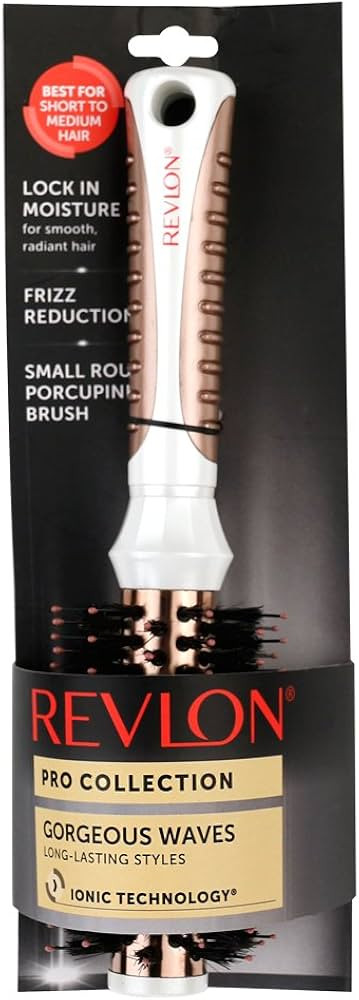 Revlon Pro Collection Long-Lasting Styles Gorgeous Waves Porcupine Hair Brush, 1 inch Rose Gold | Amazon (US)