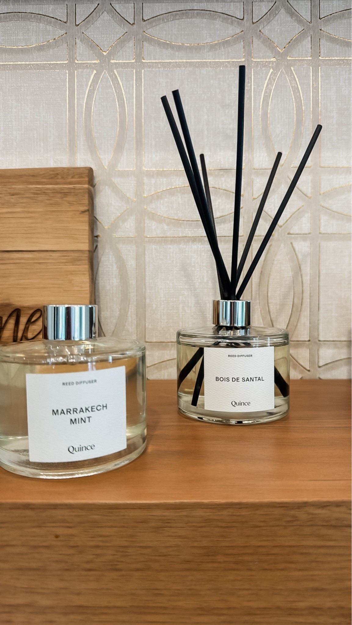 A chic reed diffuser. 
The mint is fresh & peppery. 
The sandal is warm and musky.

#LTKHome #LTKSeasonal #LTKmomlife