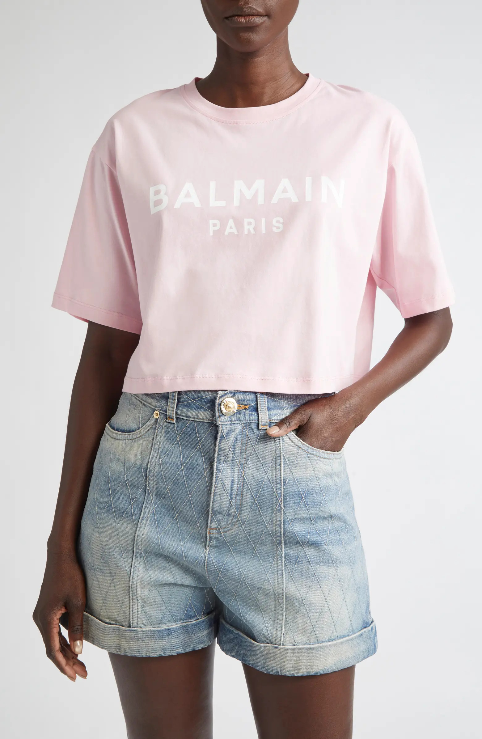 Logo Crop Cotton Graphic T-Shirt | Nordstrom