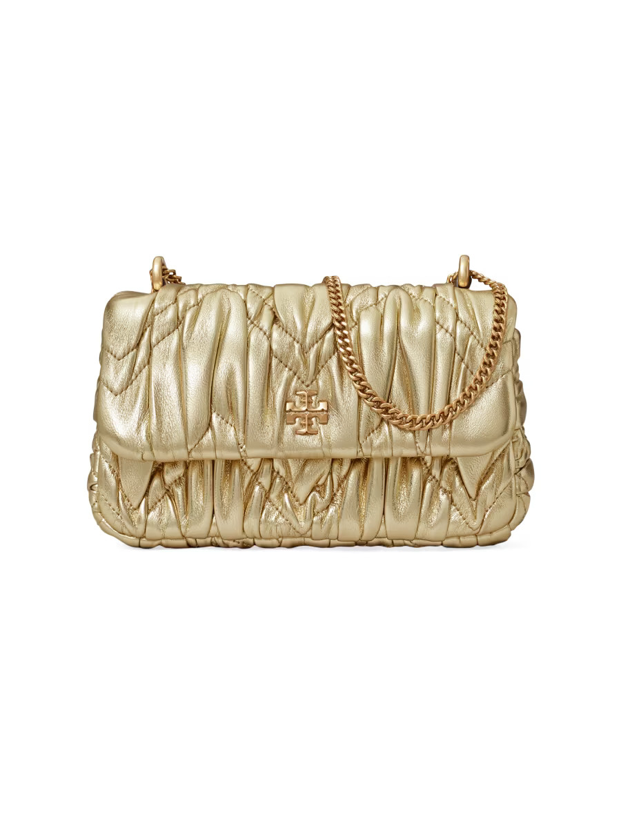 Mini Kira Ruched Metallic Leather Shoulder Bag | Saks Fifth Avenue