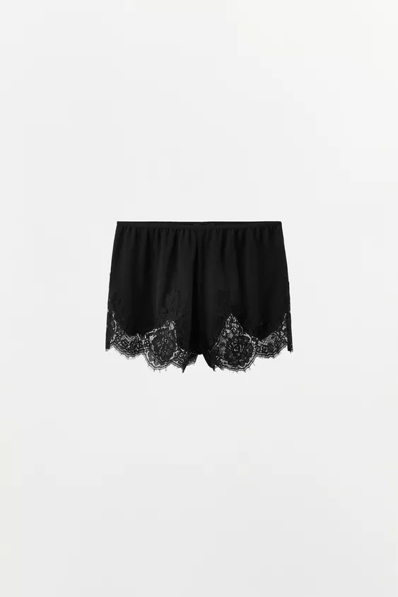 POINTELLE LACE SHORTS | Zara UK