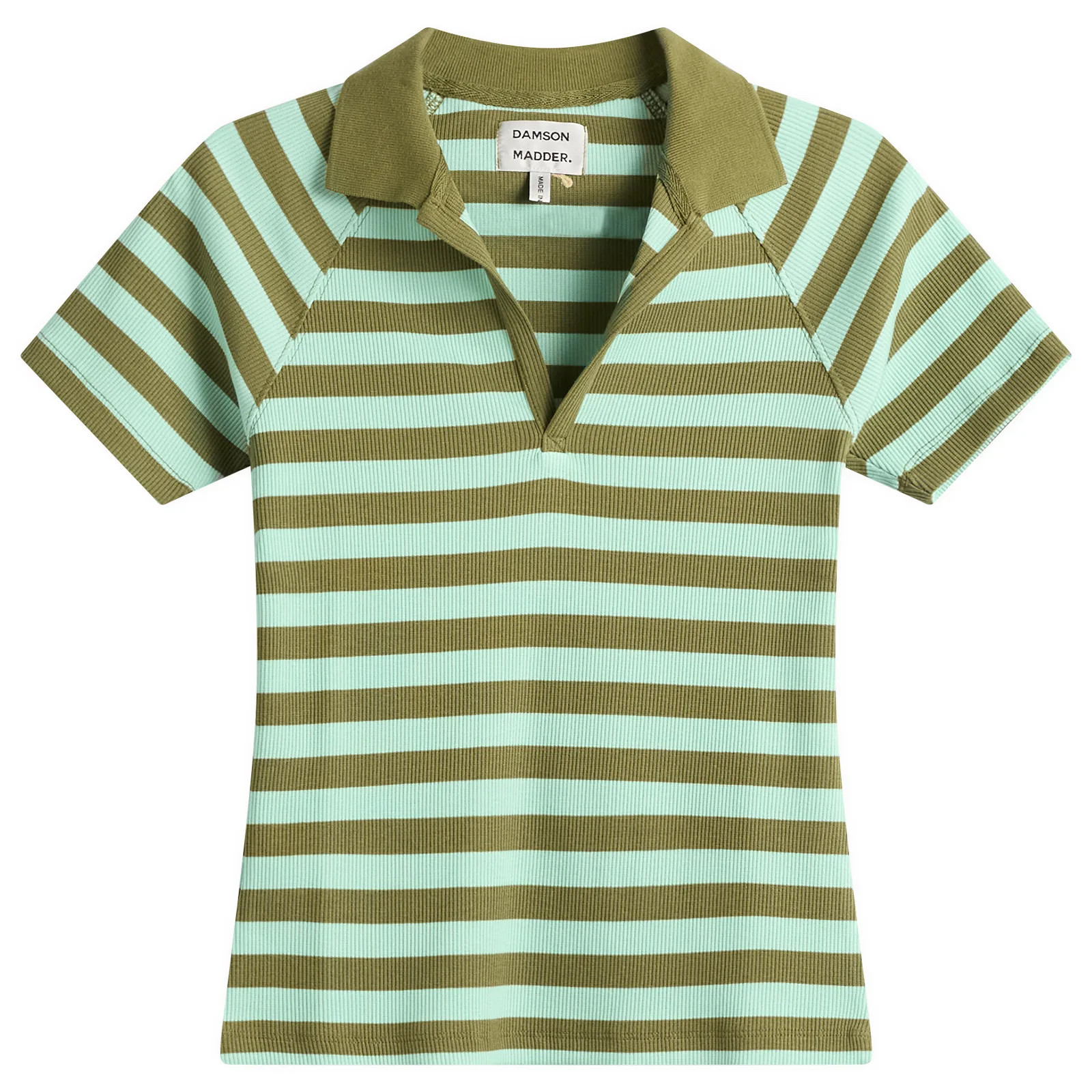 Damson Madder Women's Delphi Polo Top in Green, Size UK 10 | END. Clothing