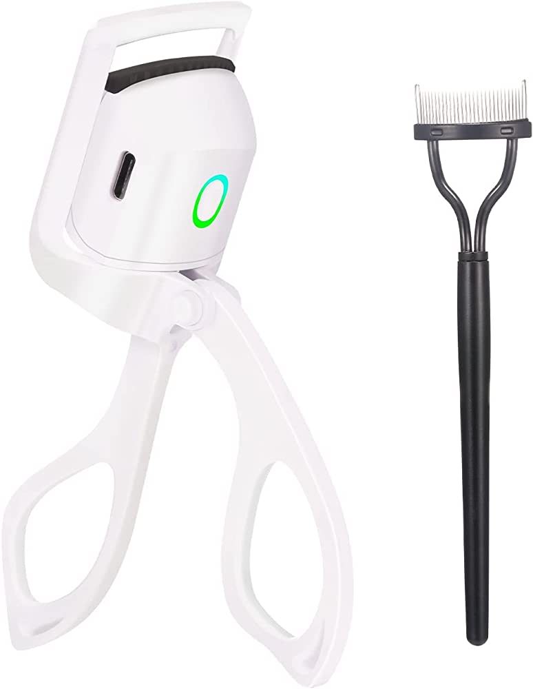 Heated Eyelash Curler, Electric Eyelash Curlers, USB Rechargeable Eye Lash Curler with Comb, 2 He... | Amazon (US)