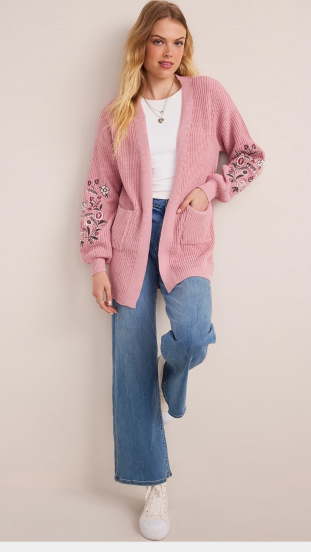 Floral Embroidered Long Cardigan

#LTKStyleTip