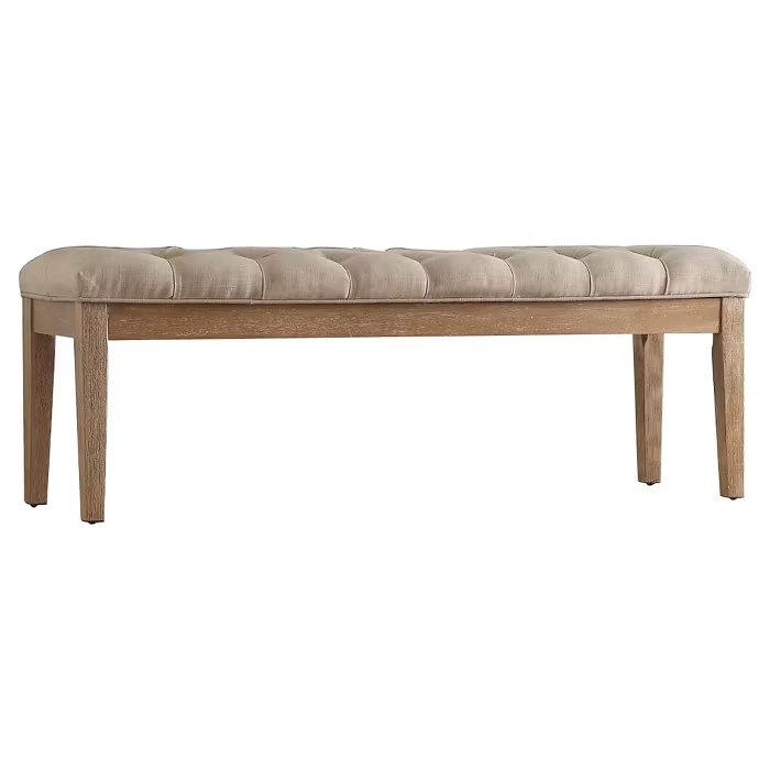 Beechhurst Button Tufted Bench Wood - Inspire Q | Target