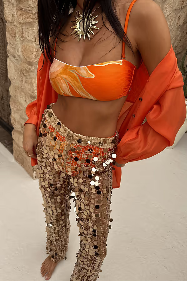 Gold Disk Trousers | Never Fully Dressed (UK & IE)