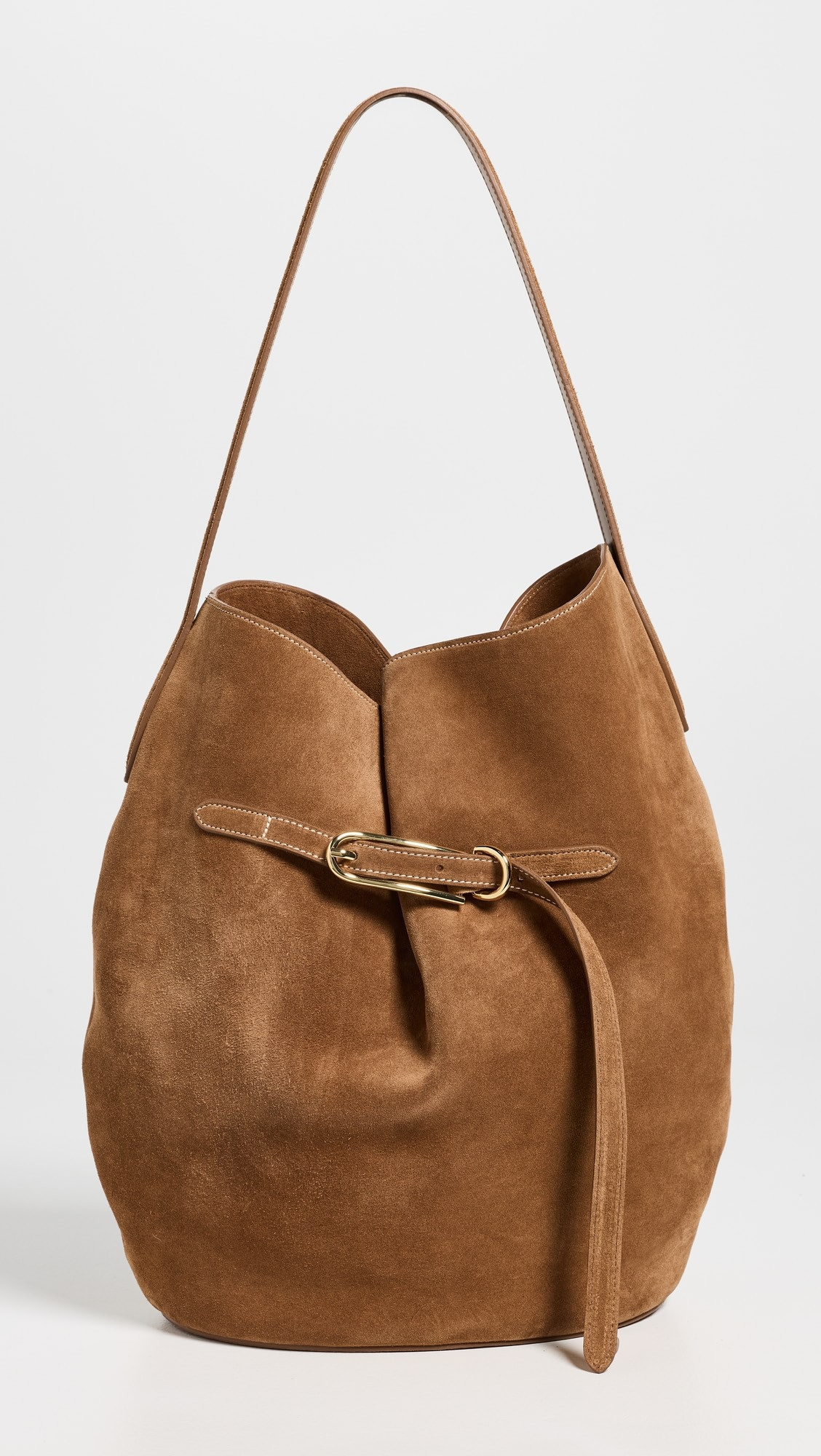 Belted Large Suede Bucket Bag | Shopbop
