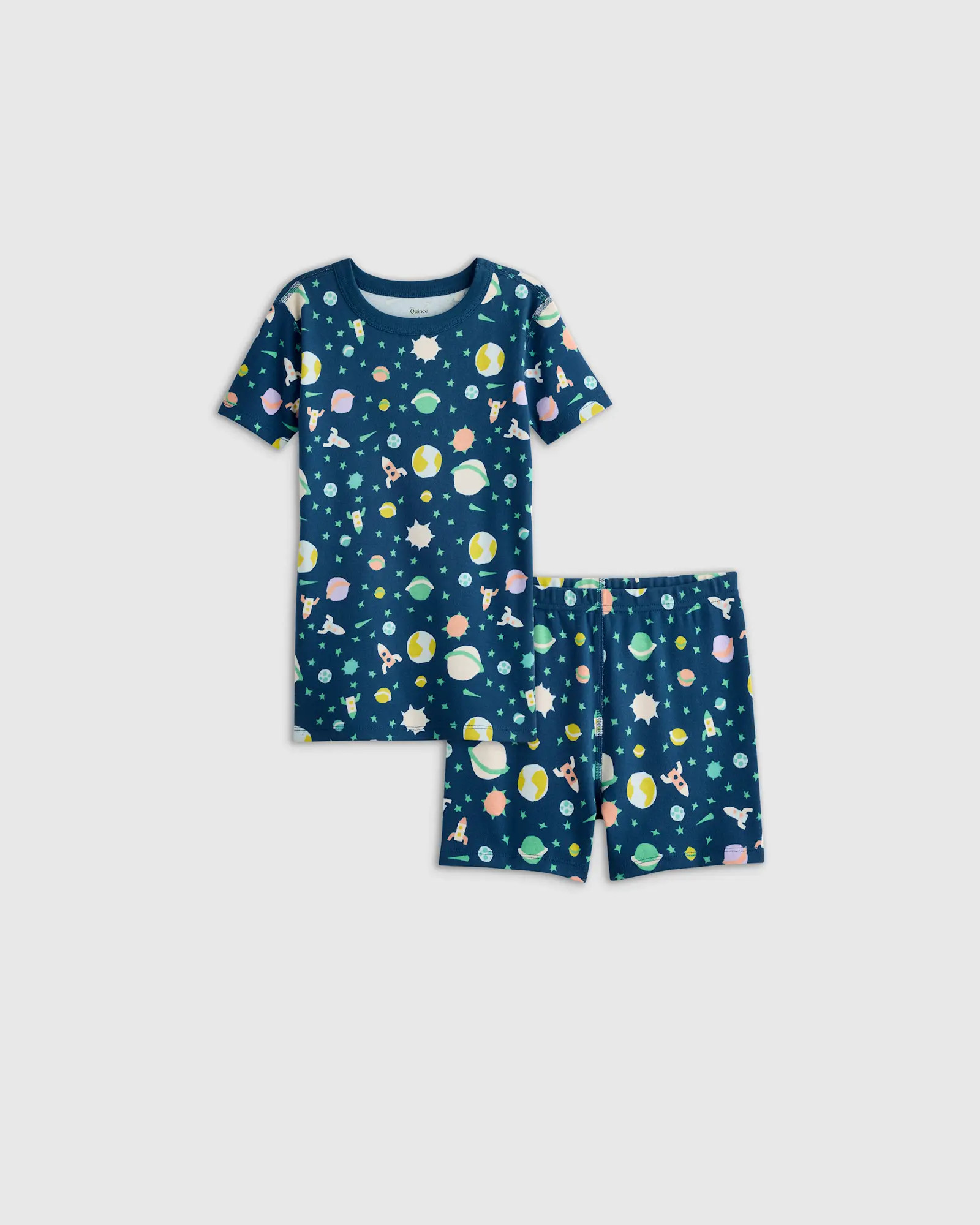100% Organic Cotton Short Sleeve and Shorts Pajama Set | Quince