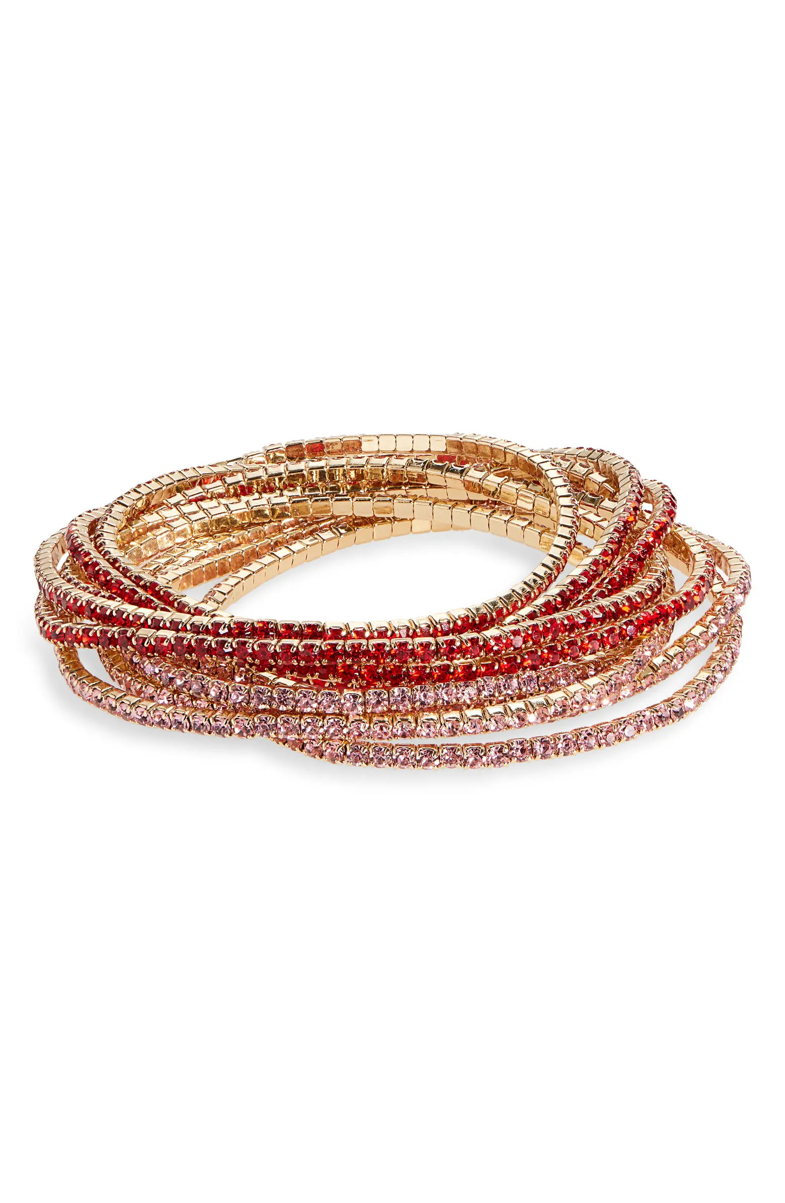 NORDSTROM RACK Set of 10 Crystal Stretch Bracelets | Nordstromrack | Nordstrom Rack