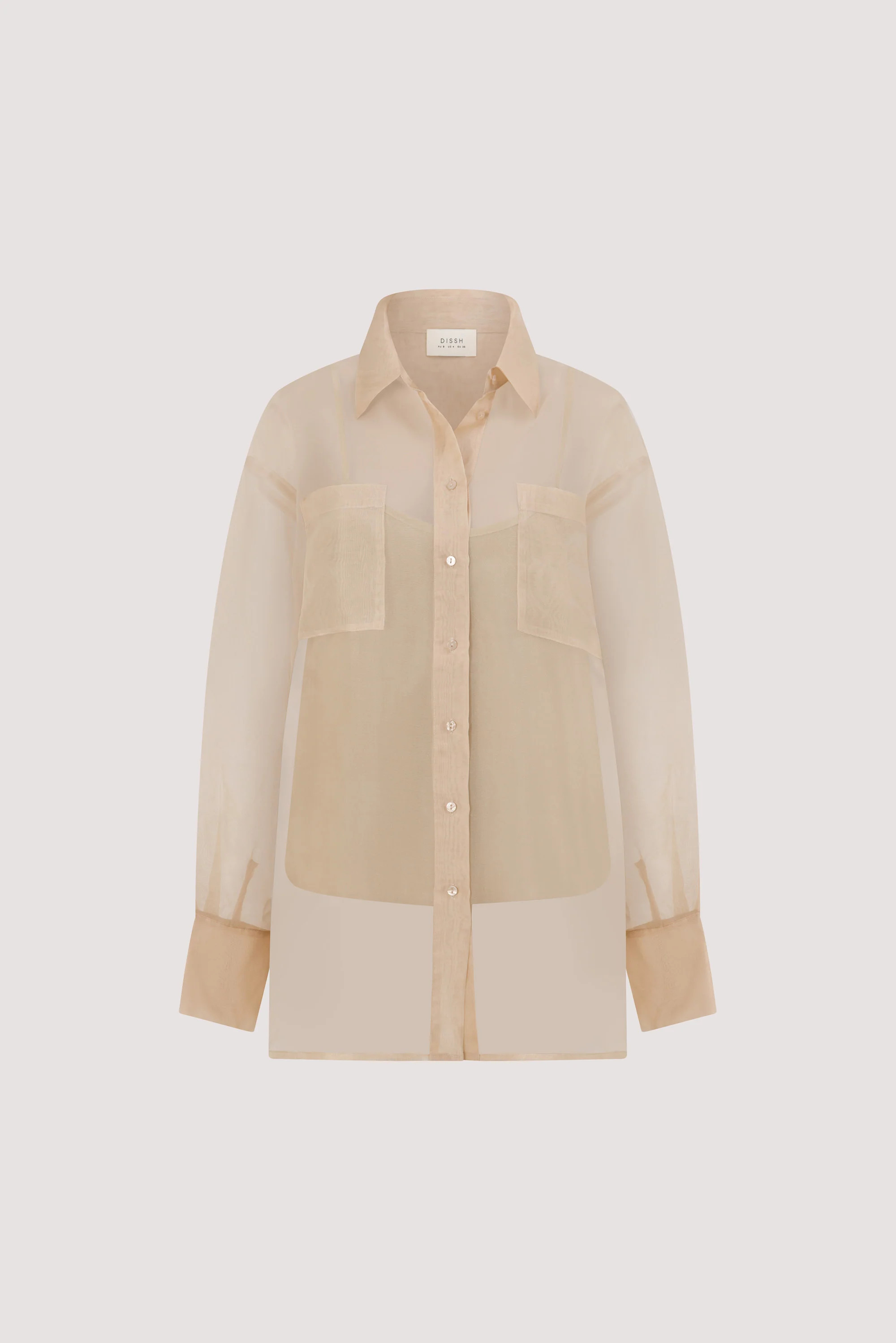SIAN GOLD ORGANZA SHIRT | DISSH