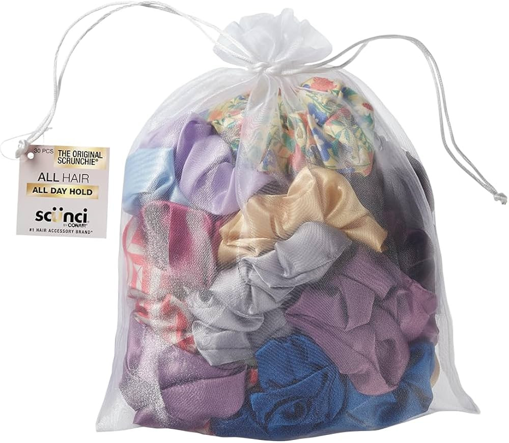 Scunci by Conair Satin Scrunchie - hair accessories - hair accessories for women - Assorted Color... | Amazon (US)