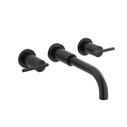 Click for more info about Glacier Bay Modern 2-Handle Wall Mount Bathroom Faucet in Matte Black-HD67140W-6110H - The Home D...