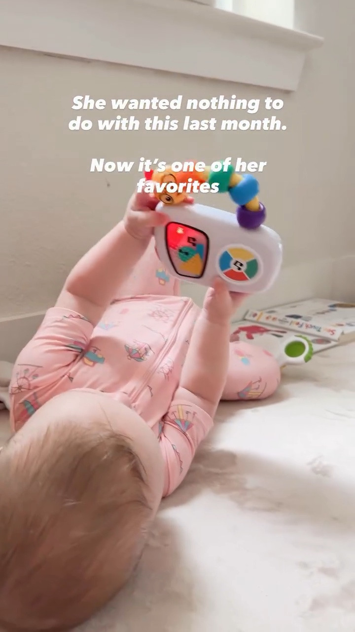 It’s funny how babies dislike a toy one moment then love it the next. This handheld toy plays different music and is easy for her to grab and hold onto. 

#babytoy #toys #babyactivities

#LTKBaby #LTKKids