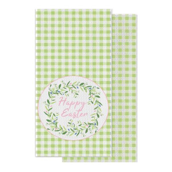 Homespun Set of 2 Happy Easter Kitchen Towels | At Home