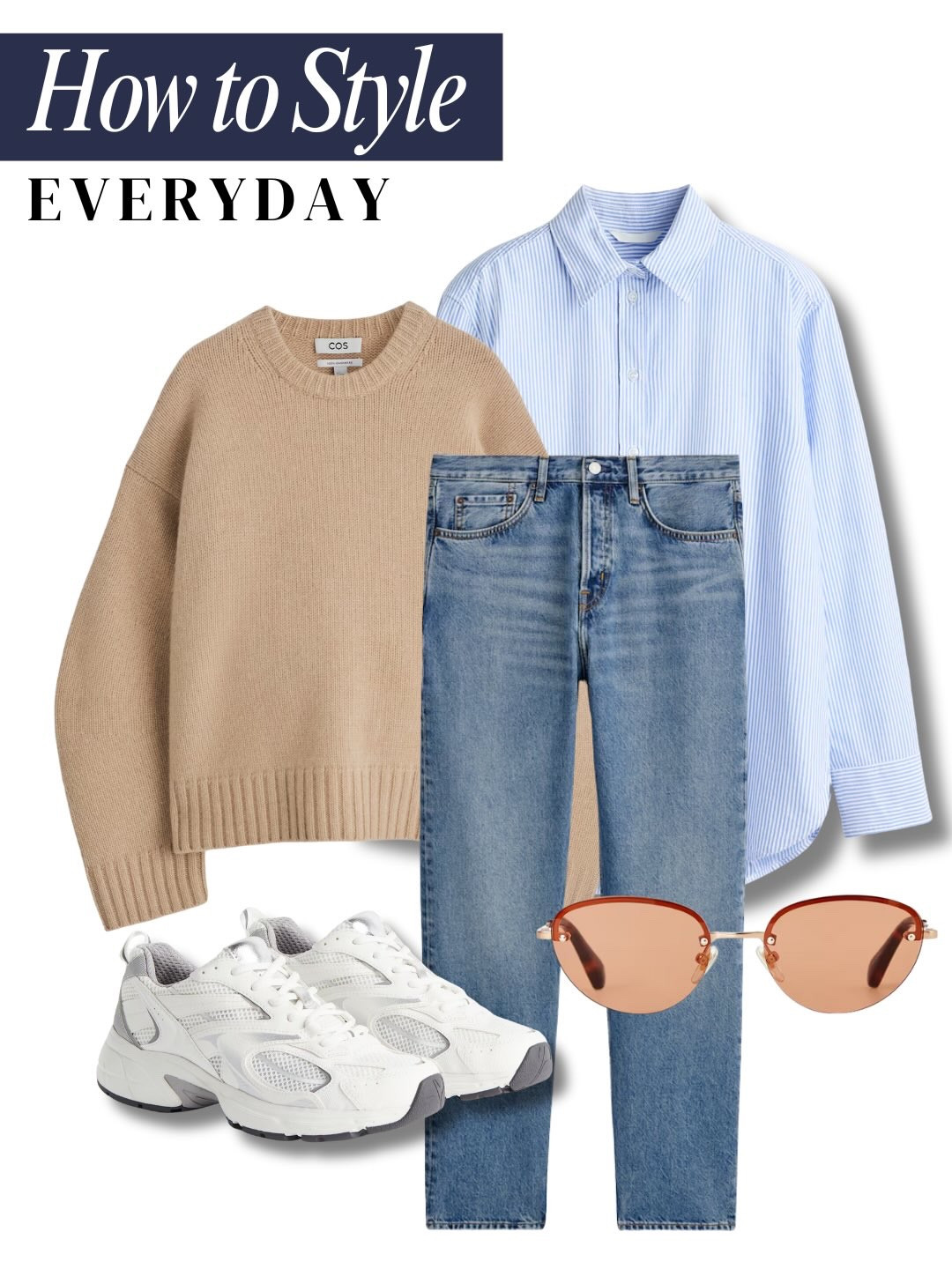 How to style a blur stripe shirt, three ways this winter ❄️ 

The models shown wearing these looks are AI-generated. Items linked in my bio. 

#everydaystyle #workstyle #eveningstyle #blueshirt #aimodel