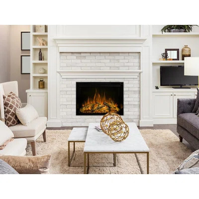 Redstone Recessed Wall Mounted Electric Fireplace | Wayfair North America