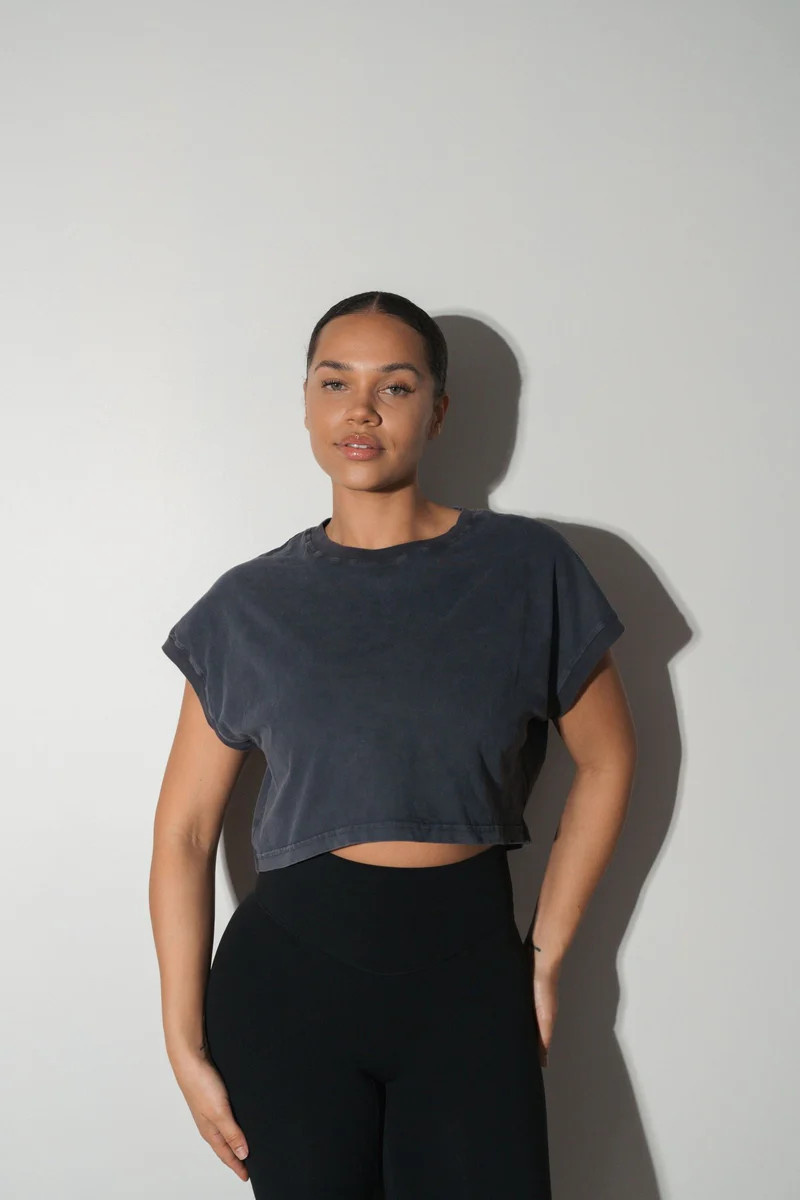 Vitality Retro® Boxy Tee - Iron Washed | Vitality