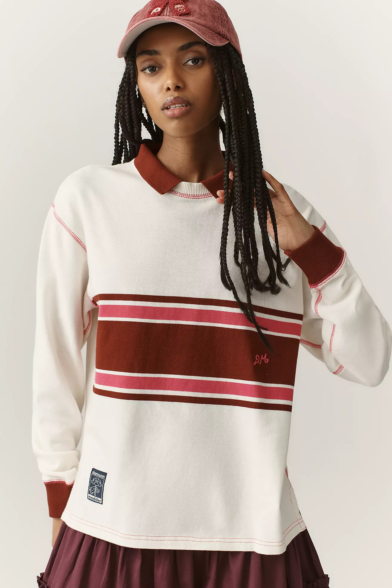 Damson Madder Olina Long-Sleeve Organic Cotton Pullover | Anthropologie (US)