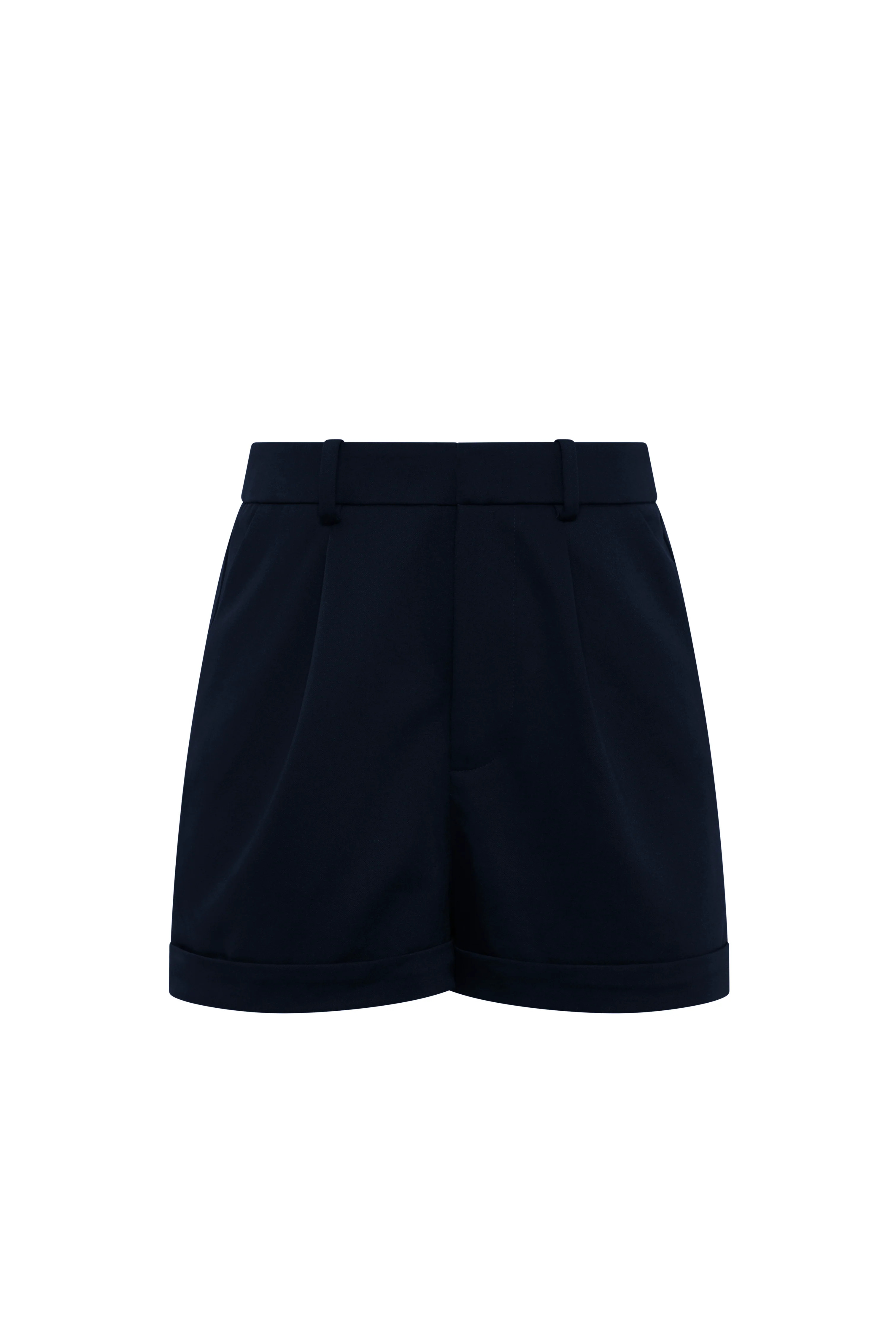 Pleated Wide Leg Short (Ink Navy) | Holland Cooper