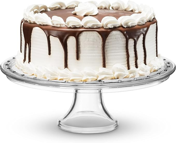 Godinger Cake Stand, Crystal Glass Footed Cake Plate Serving Platter - Made in Italy | Amazon (US)