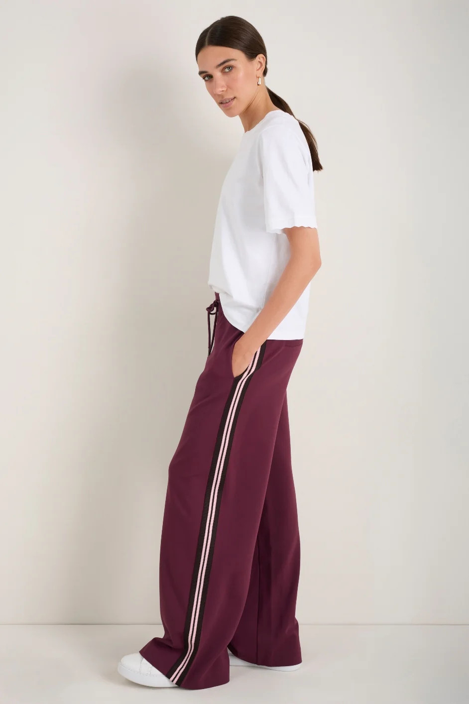 Penny Ponte Trouser - Deep Fig | WYSE London