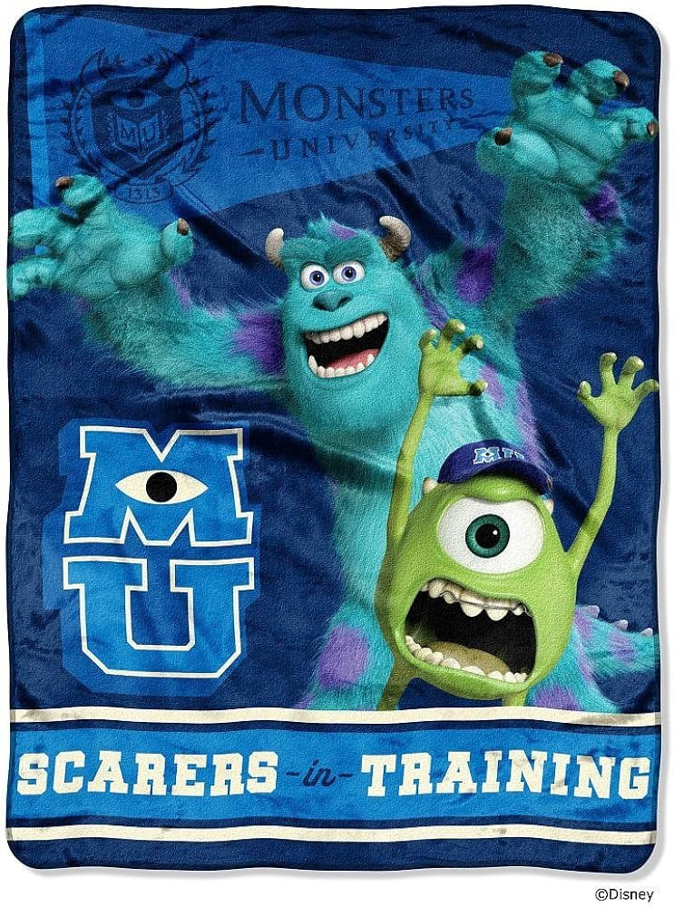 NORTHWEST Disney Monsters Inc University Scarers in Training Micro Raschel Throw Blanket 46"x60" ... | Amazon (US)