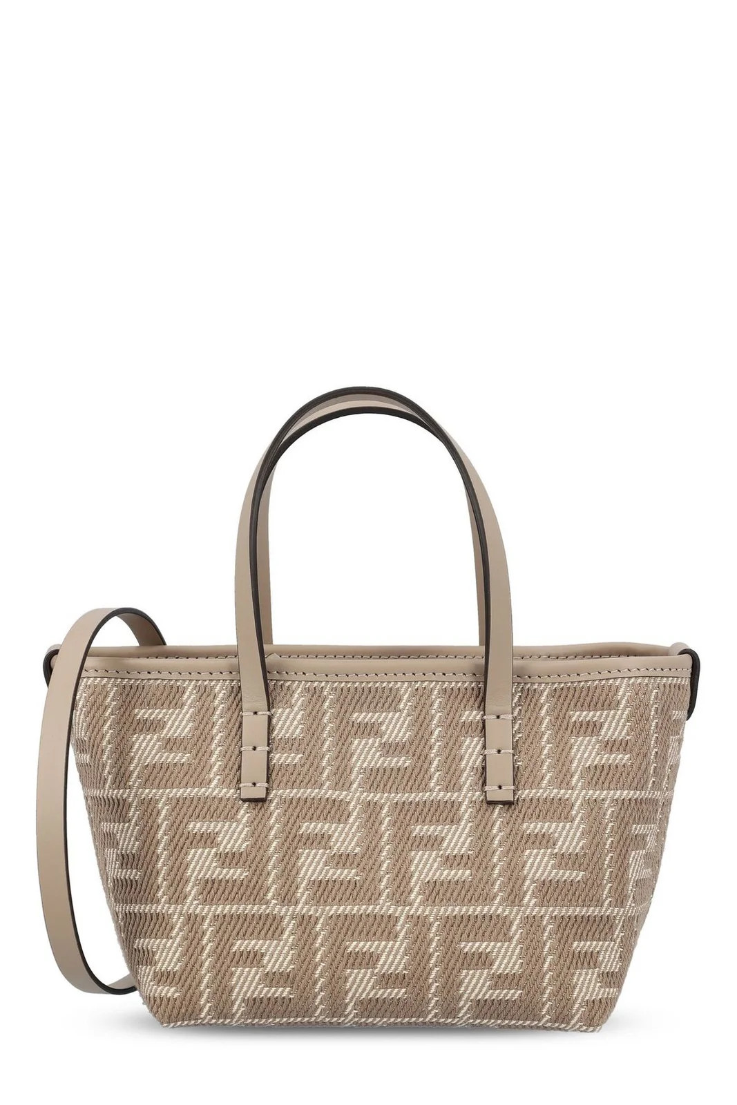 Fendi Roll FF Jacquard Mini Tote Bag | Cettire Global