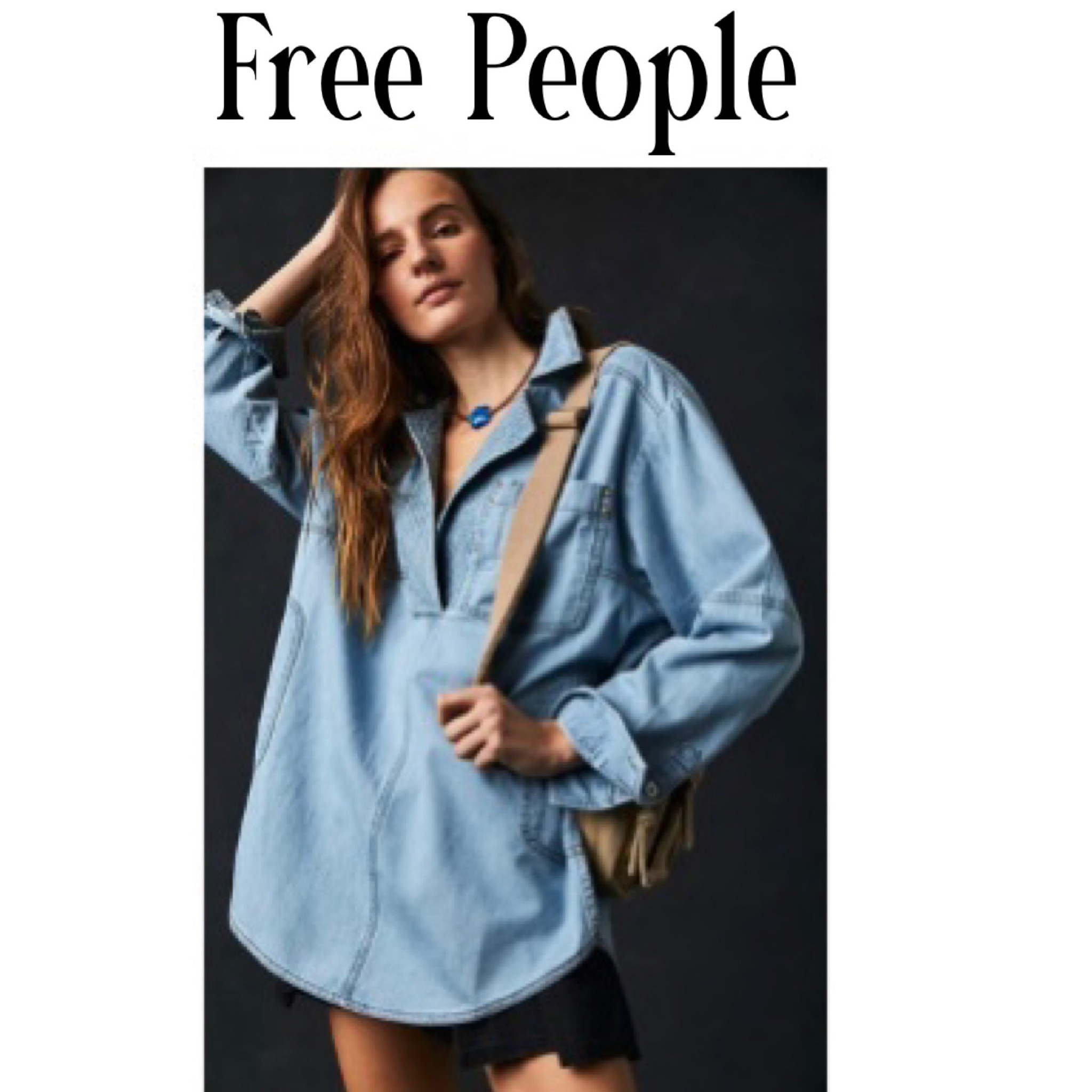THIS pullover gives me all the chic denim vibes! Pair it with shorts, denim britches or wear as a swimsuit cover!
#freepeople #elevateddenim #chiccasual 

#LTKstyletip #LTKswim
