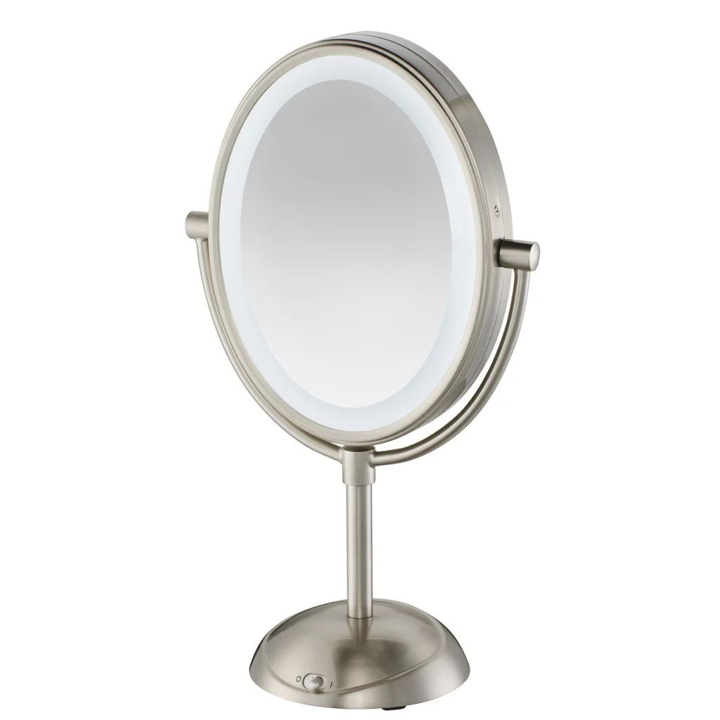 Conair Double-Sided Lighted Vanity Mirror with LED Lights; 1x/7x Magnification, Chrome, BE157 | Walmart (US)