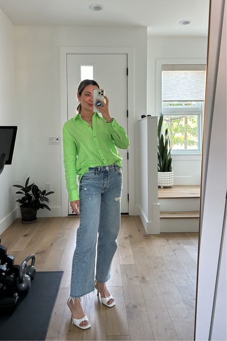 Linen Shirts Season 
This green apple color is stunning! Short on sale. TTS


linen linen shirt jeans Anine bing michael kors

#LTKWorkwear #LTKSeasonal #LTKStyleTip