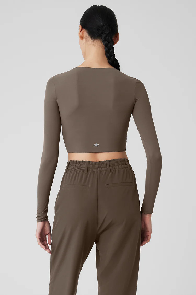 Mesh Sheer Illusion Long Sleeve | Alo Yoga (US)